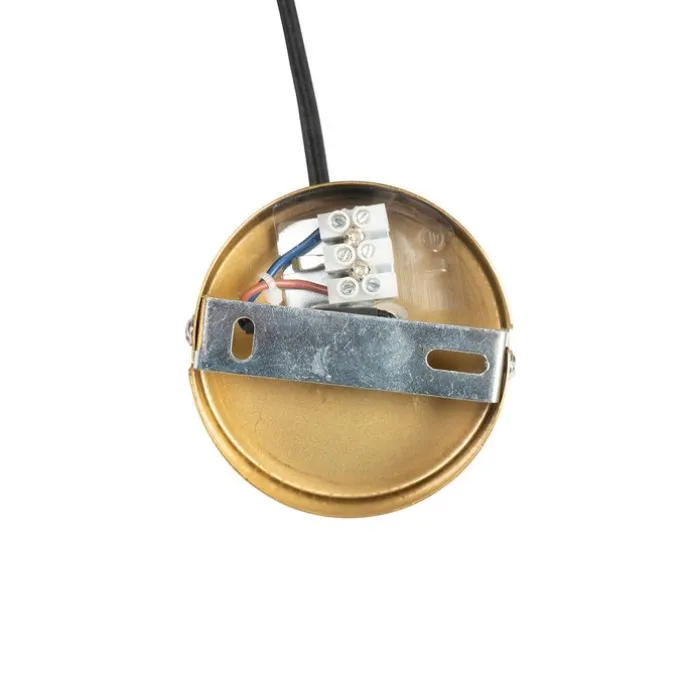 Schicke Hängelampe aus Messing mit Rauchglas inkl. WLAN A60 - Vidra