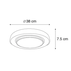 Schicke moderne Deckenleuchte schwarz 38 cm inkl. LED und RGB - Jochie