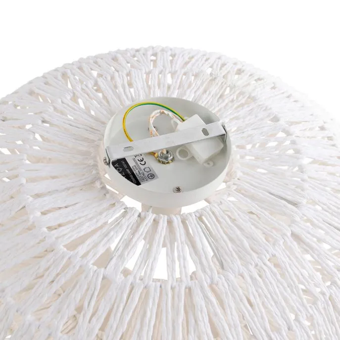 Schicke Retro-Deckenleuchte weiß inkl. WLAN A60 - Lina