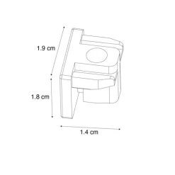 Schienenabschluss weiß 1-phasig - Slimline