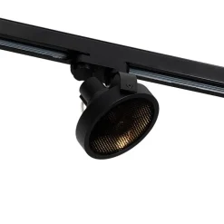 Schienenspot Schwarz für 3-Phasen Schiene GU10 111mm - 3-Phasen Master Honey