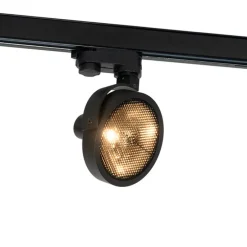 Schienenspot Schwarz für 3-Phasen Schiene GU10 111mm - 3-Phasen Master Honey