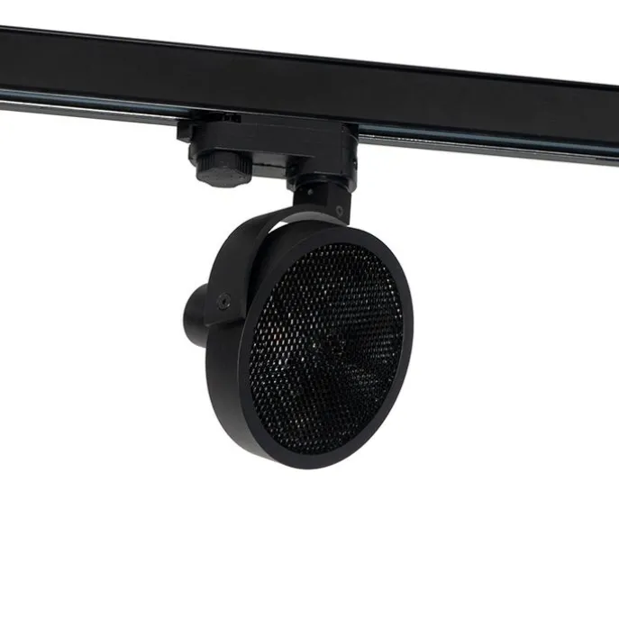 Schienenspot Schwarz für 3-Phasen Schiene GU10 111mm - 3-Phasen Master Honey