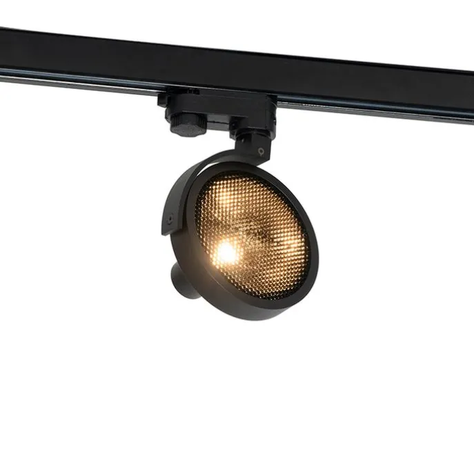 Schienenspot Schwarz für 3-Phasen Schiene GU10 111mm - 3-Phasen Master Honey