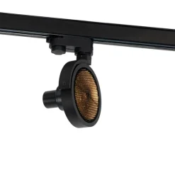 Schienenspot Schwarz für 3-Phasen Schiene GU10 111mm - 3-Phasen Master Honey