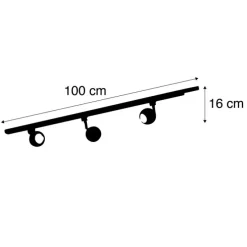 Schienensystem Gissi 3 schwarz
