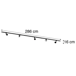 Schienensystem Gissi 5 weiß