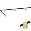 Schienensystem Gold und Schwarz mit 5 Spots 1-phasig - Rondoo Up