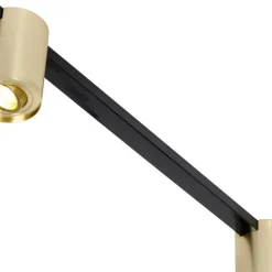 Schienensystem Gold und Schwarz mit 5 Spots 1-phasig - Rondoo Up