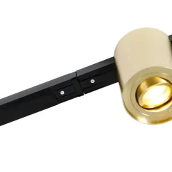 Schienensystem Gold und Schwarz mit 5 Spots 1-phasig - Rondoo Up