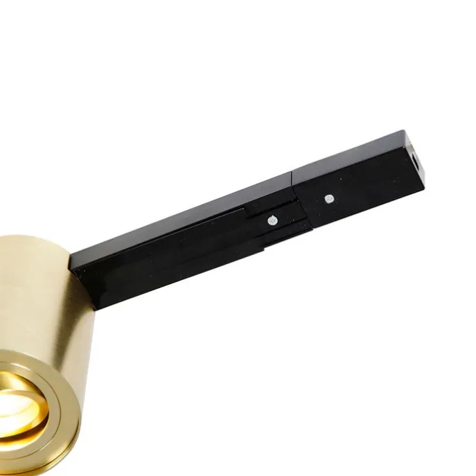 Schienensystem Gold und Schwarz mit 5 Spots 1-phasig - Rondoo Up