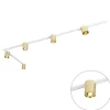 Schienensystem Gold und Weiß mit 5 Spots 1-phasig - Rondoo Up