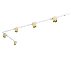 Schienensystem Gold und Weiß mit 5 Spots 1-phasig - Rondoo Up