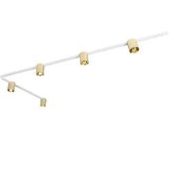 Schienensystem Gold und Weiß mit 5 Spots 1-phasig - Rondoo Up