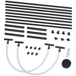 Schienensystem mit 6 Deckenleuchten und 2 Pendelleuchten Schwarz 1-phasig - Magnetic Marra Tautau