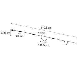 Schienensystem mit 6 Deckenleuchten und 2 Pendelleuchten Schwarz 1-phasig - Magnetic Marra Tautau