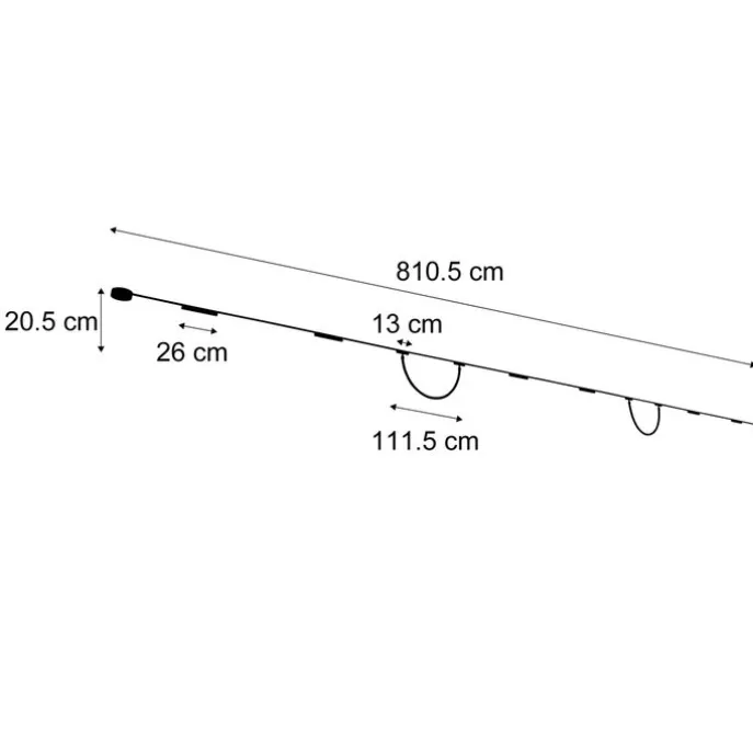 Schienensystem mit 6 Deckenleuchten und 2 Pendelleuchten Schwarz 1-phasig - Magnetic Marra Tautau