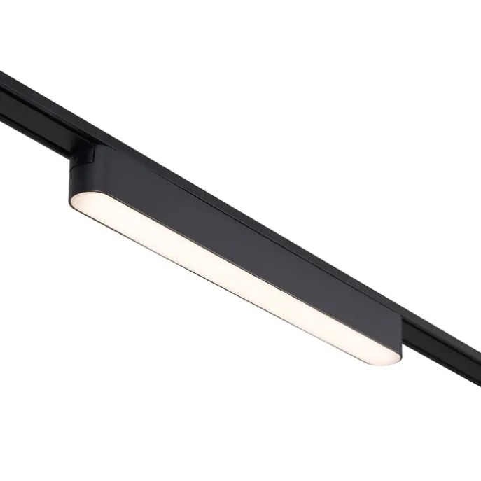 Schienensystem mit 6 Deckenleuchten und 2 Pendelleuchten Schwarz 1-phasig - Magnetic Marra Tautau