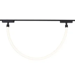 Schienensystem mit 6 Deckenleuchten und 2 Pendelleuchten Schwarz 1-phasig - Magnetic Marra Tautau