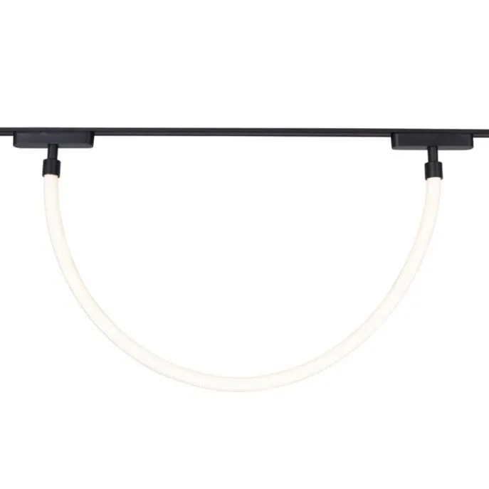 Schienensystem mit 6 Deckenleuchten und 2 Pendelleuchten Schwarz 1-phasig - Magnetic Marra Tautau