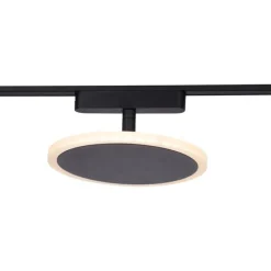 Schienensystem mit 10 Leuchten Schwarz 1-phasig - Magnetic Eggy Puk