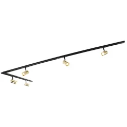 Schienensystem mit 5 Punkten 1-phasig schwarz mit Gold - Jeana