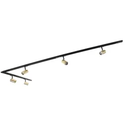 Schienensystem mit 5 Punkten 1-phasig schwarz mit Gold - Jeana