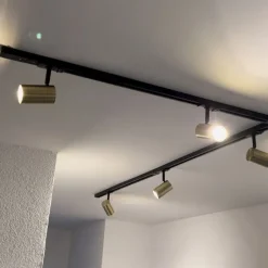 Schienensystem mit 5 Punkten 1-phasig schwarz mit Gold - Jeana