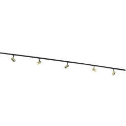 Schienensystem mit 5 Punkten 1-phasig schwarz mit Gold - Jeana