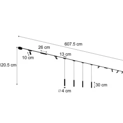 Schienensystem mit 10 schwarzen Leuchten 1-phasig - Magnetic Samson Cassie Marra