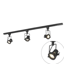 Schienensystem mit 3 Spots 1-phasig schwarz - Sulux