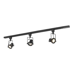 Schienensystem mit 3 Spots 1-phasig schwarz - Sulux