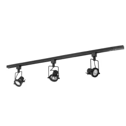 Schienensystem mit 3 Spots 1-phasig schwarz - Sulux