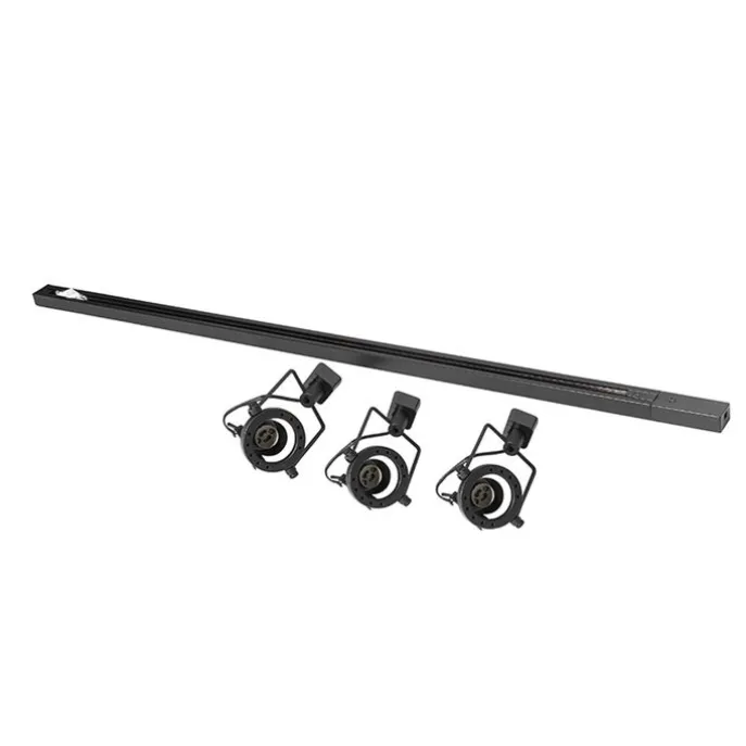 Schienensystem mit 3 Spots 1-phasig schwarz - Sulux