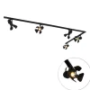 Schienensystem mit 5 Spots schwarz - Film