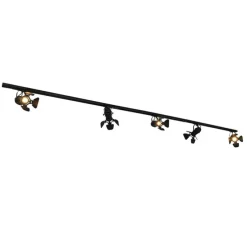 Schienensystem mit 5 Spots schwarz - Film
