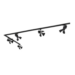 Schienensystem mit 5 Spots schwarz - Film
