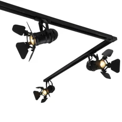 Schienensystem mit 5 Spots schwarz - Film