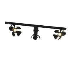 Schienensystem mit 3 Spots schwarz - Film
