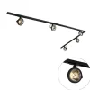 Schienensystem mit 5 Spots schwarz 1-phasig - Go