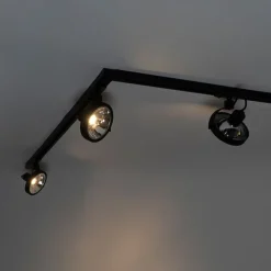 Schienensystem mit 5 Spots schwarz 1-phasig - Go