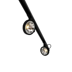 Schienensystem mit 5 Spots schwarz 1-phasig - Go