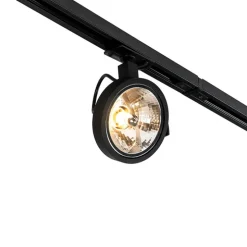 Schienensystem mit 5 Spots schwarz 1-phasig - Go