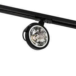 Schienensystem mit 5 Spots schwarz 1-phasig - Go