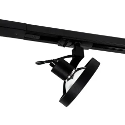 Schienensystem mit 5 Spots schwarz 1-phasig - Go