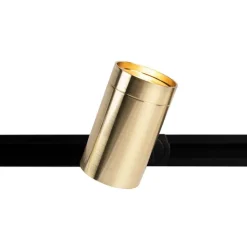 Schienensystem mit 3 Spots 1-phasig schwarz mit Gold - Jeana