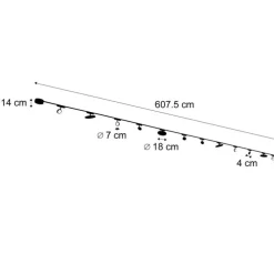 Schienensystem mit 8 Strahlern und 4 Deckenleuchten schwarz 1-phasig - Magnetic Lance Puk