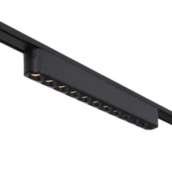 Schienensystem mit 8 Strahlern und 4 Deckenleuchten schwarz 1-phasig - Magnetic Gert Puntua