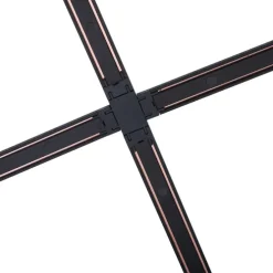 Schienensystem mit 8 Strahlern und 4 Deckenleuchten schwarz 1-phasig - Magnetic Gert Puntua