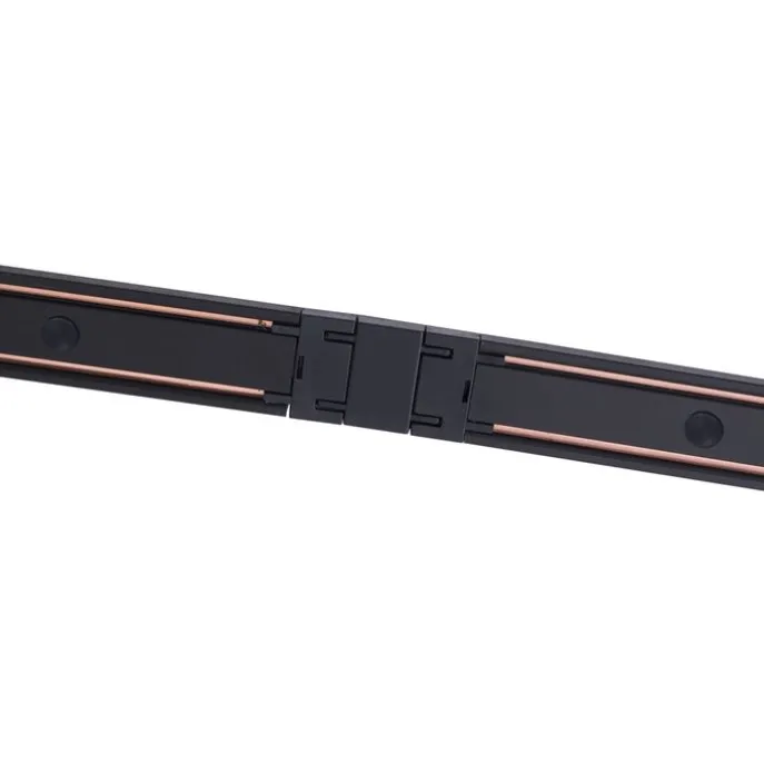 Schienensystem mit 6 Strahlern und 2 Deckenleuchten schwarz 1-phasig - Magnetic Gert Puntua